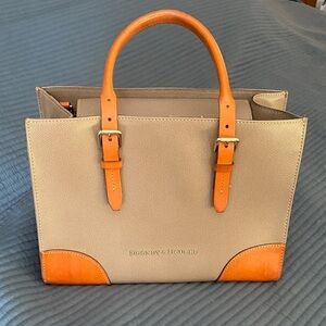 Dooney & Bourke Tan and Orange Satchel